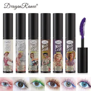 Mascara Waterproof Long Natural Curling Thick Color Blue Purple Brown White
