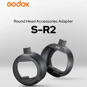 Godox S-R2 Adapter, Round Flash Head Modifier Adapter for Godox V860II, V850II, TT685, AD200ProII and TT600 Series Flashes, Install AK-R1 Round Head Accessories to Achieve Creative Light Effects