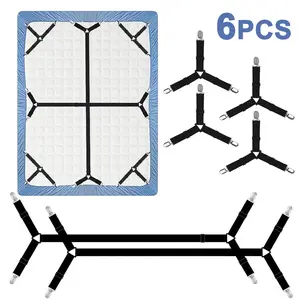 Bed Sheet Holder Straps,Keep Sheet Stay in Place,Easy Install,No-Slip Wrinkle-Free,Adjustable Bed Sheet Fasteners,Durable Metal Fasteners Clamps,Keep Bed Sheets,Crib,Quilts,Tablecloth,Sofa Cover,Tents Stay In Place