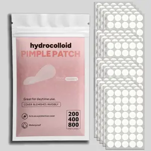 200/400/800pcs Transparent Hydrocolloid Round Acne Patch, Covers Spots & Imperfections, Assorted Dot Sizes, Smooth Edge Fit, Clear Minimal Finish, Travel-Friendly Pouch Pack