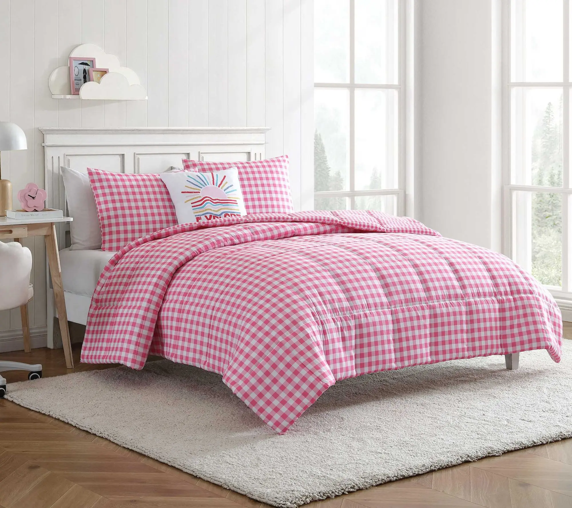 Eddie Bauer Preston Check Pink Full/Queen Comforter Set