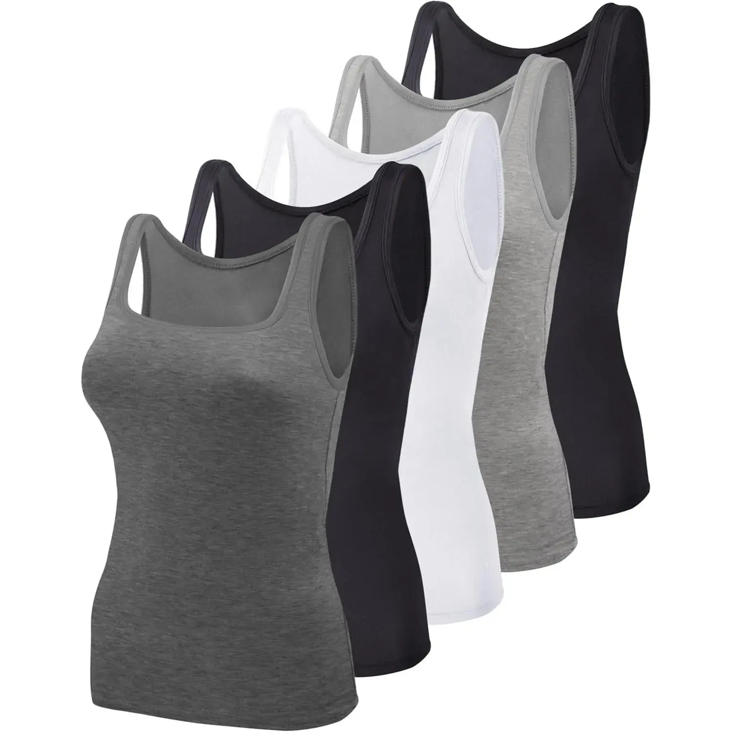 Black, White, Gray, Dark Gray