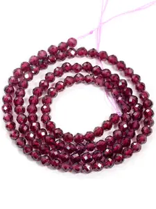 Natural Garnet Faceted Gemstone Beads - 3mm Crystal Beads for Jewelry Making, Handmade Necklaces, Bracelets Earrings Accessories, Jewelry Making Supplies, 115-120pcs Beads