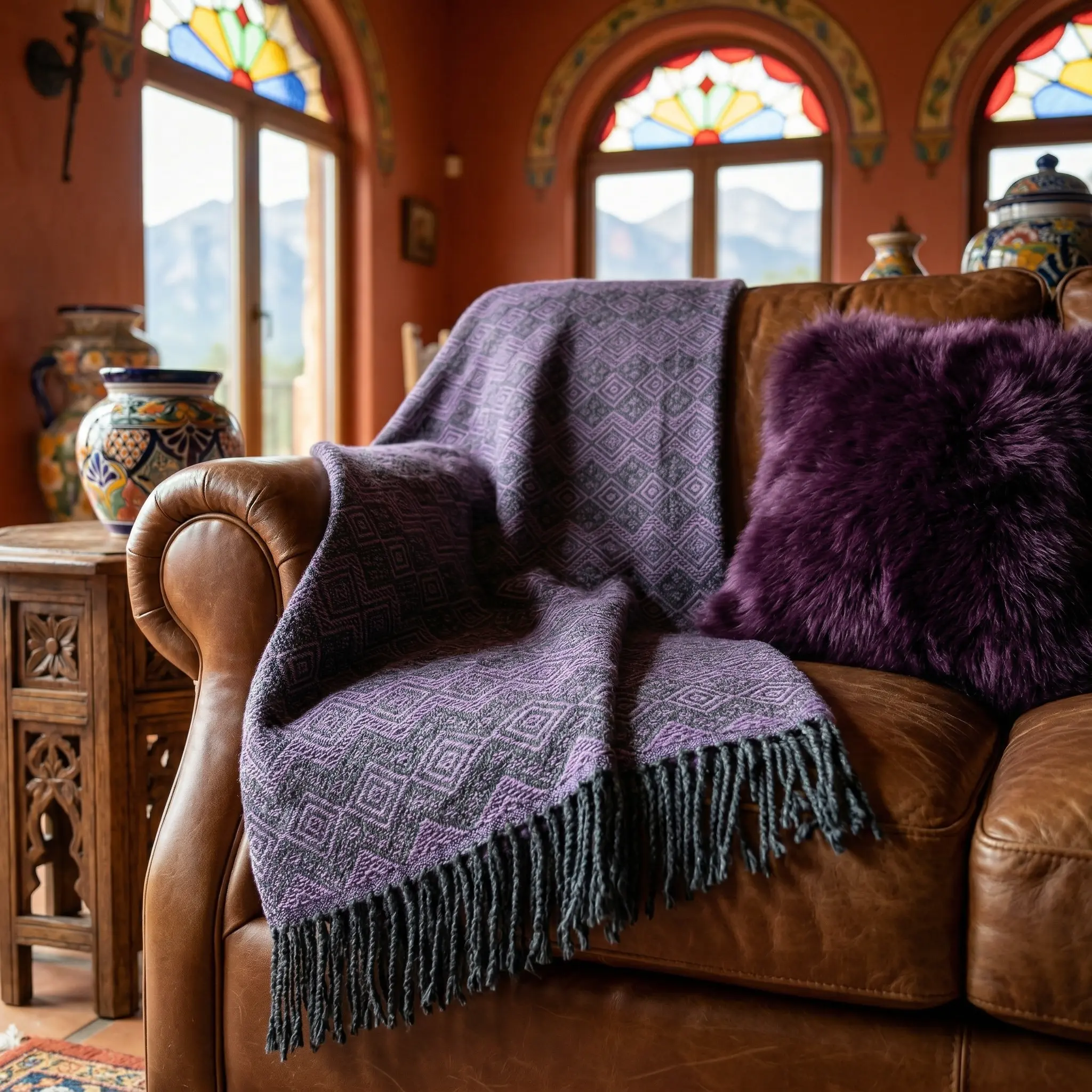 Royal Purple Alpaca blanket.