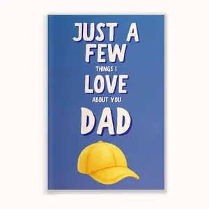 Just A Few Things I Love About You Dad Personalized Gift for Dad Father's Day Gift Fill In The Blank Memory Book Gift Idea For Dad 1 pack ,Self Improvement Journal# ideal birthday gift # school use # men dad # best father