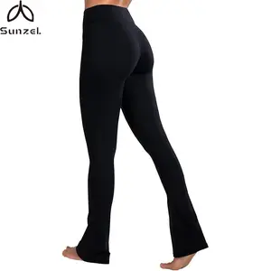 Sunzel High Waist Mini Flared Leggings for Women, Tummy Control Casual Flare Yoga Pants for Yoga Workout Gym
