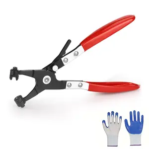 Hose Clamp Pliers, Hose Clamp Tool With Swivel Flat Band, Automotive Repair Tool For The Removal And Installation Of Ring-Type And Spring Band Clamps