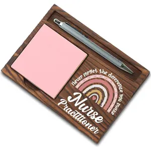 Nurse Practitioner Gifts Thank You Appreciation Gifts for NP Week Graduation Birthday Christmas Office Desk Self-Stick Note Pad Holders