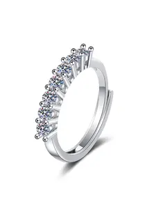 1PC Adjustable Ring for Women Sparkly AAA+ CZ Rings Non Tarnish Waterproof Ring for Girls Perfect Gift for Girlfriend Mom