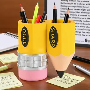 Pencil Shape Pencil Holder, Fun Pencil Dispenser Container, Classroom Pencil Organizer, Desk Gift for Students, Teachers, Office