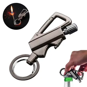Permanent Match Infinity Lighter with Multitool Keychain Bottle Opener, Reusable Waterproof Match Strike Anywhere, Forever for Outdoor Survival, for Men Women(Not include Fuel)