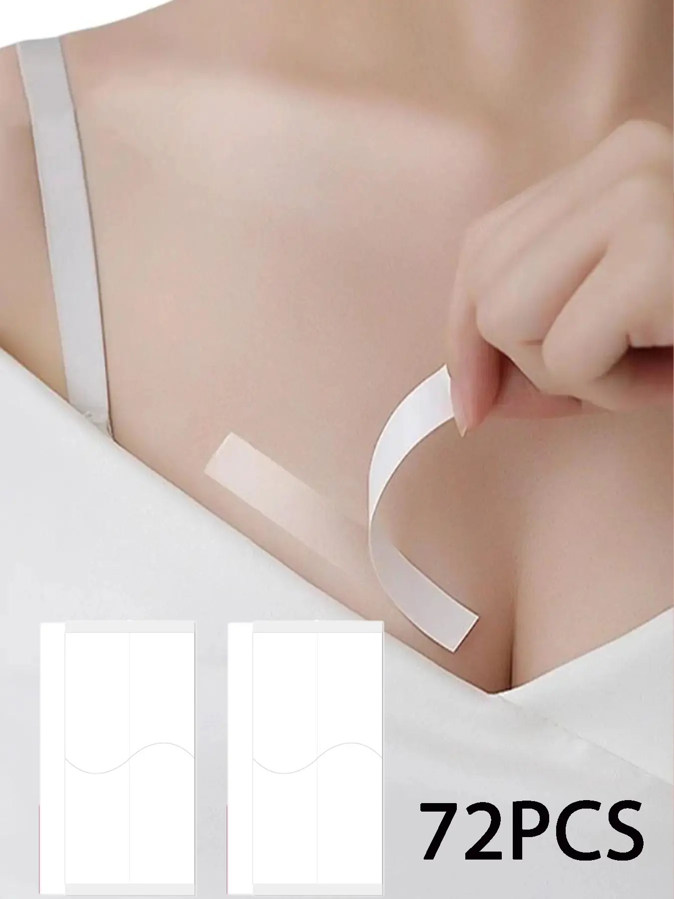 72pcs Invisible Anti-Slip Pads, Waterproof Double Sided Tape, Transparent Design for Shirts & Lingerie, Easy to Use Adhesive Stickers