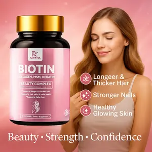 Stronger, Fuller Hair Support – Biotin 10,000mcg with Collagen, MSM & Keratin for Women – Supports Healthy Skin & Nails Vegan Hair Growth  Vitamins