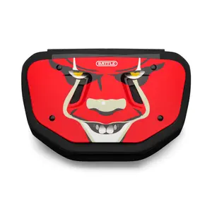 Battle Clown23 Chrome Football Back Plate for Adults High-Impact Foam Interior Curved Design Universal Fit Protection