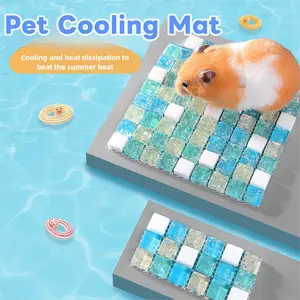 8-PCSCooling supplies for pet hamsters heat-dissipation board crystal ice mat rabbit cooling mat ice bed golden hamster summer cooling small hamster