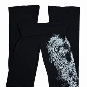 Fallen Angel foldover flared leggings