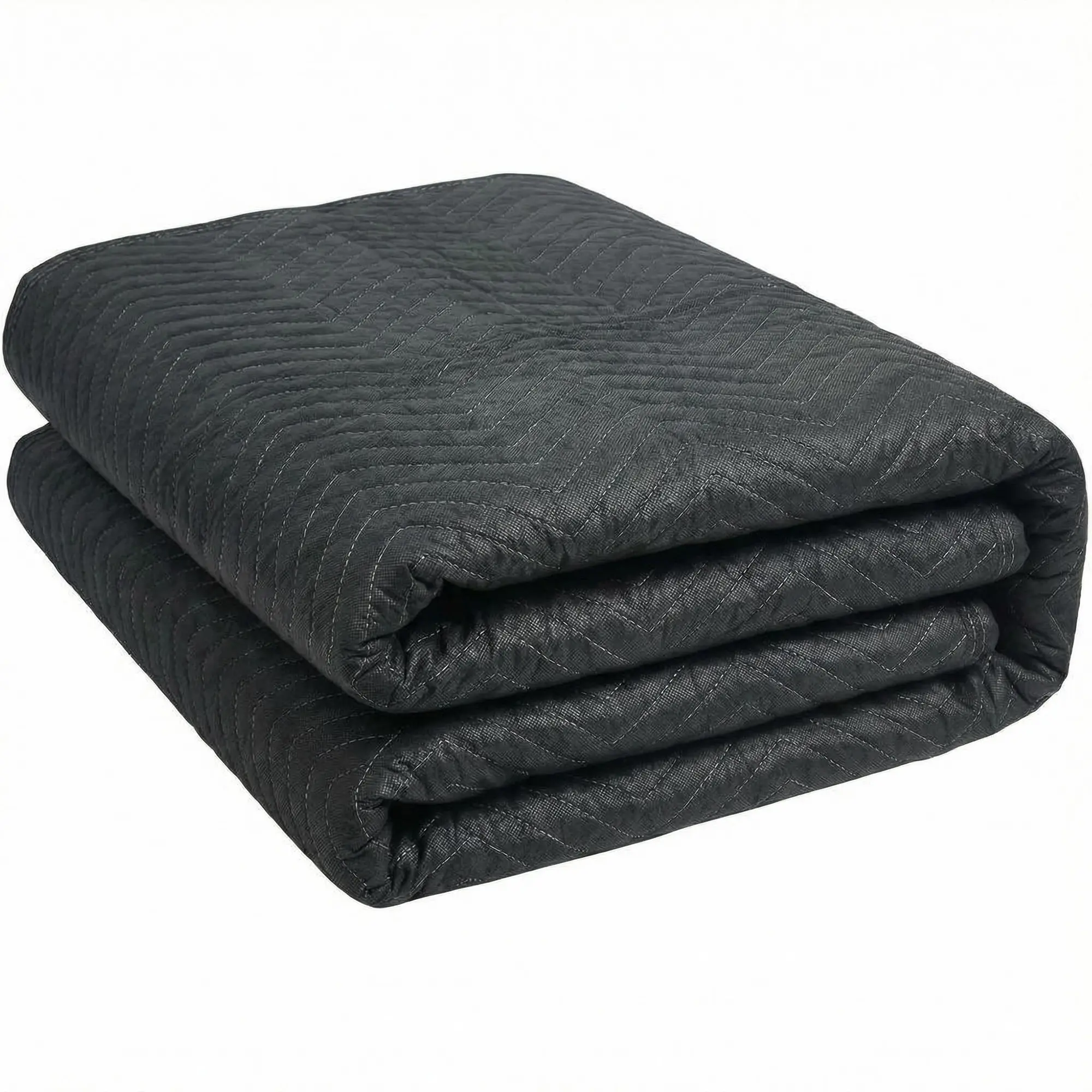 1 Piece Moving Blanket, Black Non-Woven Fabric, 183x203cm, Scratch-Proof, Dust-Proof, Stain-Proof, Cushioning Protection, Durable & Stable for Moving, Storage, Furniture Protection