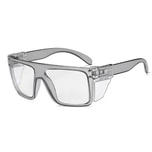 Bright Grey Photochromic Anti-Blue Light UV400 Auto-Darkening Clear to Smoke Lens Transitional ANSI Z87.1 Safety Sunglasses with Removable Side Shields 142x156mm