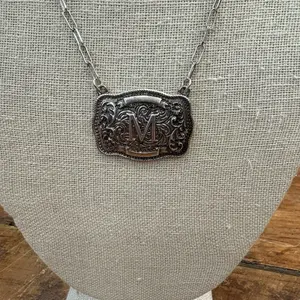 Letter Buckle Necklace with Distinctive Initial Buckle - Simple Elegant Accessory for Any Outfit