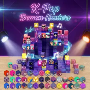 K-Pop Girl Group Magnetic Building Blocks Set, 154 Pieces, 10 Light Parts, Stem Montessori Toy, Ages 3+, Holiday Gift