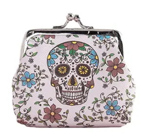 PacificPlex Day of the Dead Sugar Skulls Coin Purse Dia De Los Muertos Punk Goth
