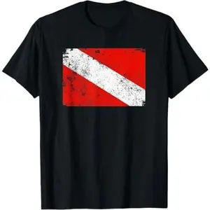 Retro Diver Down Flag Vintage Style Scuba T-Shirt