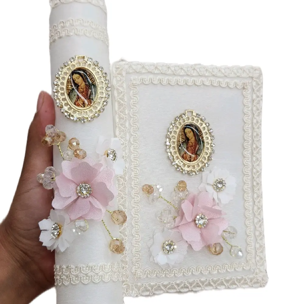 Vela de Bautizo de Virgencita para niña
