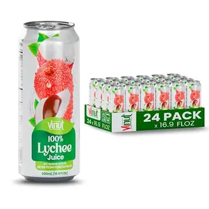 Vinut 100% Lychee Juice 6 Pack, 12 Pack & 24 Pack Floral Tropical Beverage No Added Sugar 16.9 Fl Oz Premium Clean Ingredients