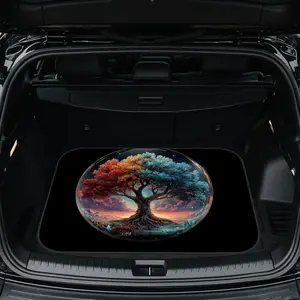 Fit Car Trunk Liner Compatible for SUV, Sedan, Crossover & Off-Road Vehicles - Heavy-Duty All-Weather, Easy-Clean Durable Trunk Mat, Trunk, Cargo Liner (Fits Most) Car Interior Accessory