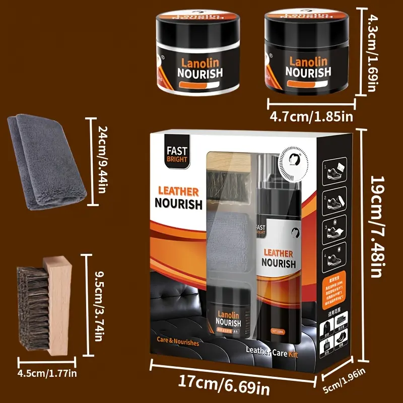 Shoe polish, genuine leather care oil, colorless universal shoe wax, high-grade sheep oil conditioner, leather shoe polish, shoe polishing service