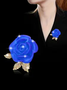 Vintage Elegant Rose Brooch Pin, High-End Suit Decoration Badge, Stylish Lapel Pin for Men & Women, Perfect Gift Idea