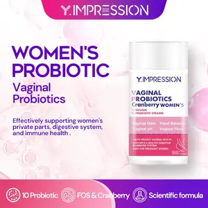 Women's Probiotics Y.IMPRESSION - 60 Count (Pack of 1) For pH Balance with Prebiotics & Lactobacillus