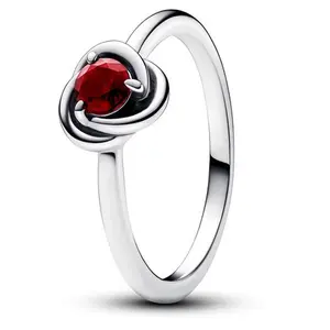 Pandora January Red Eternity Circle Ring