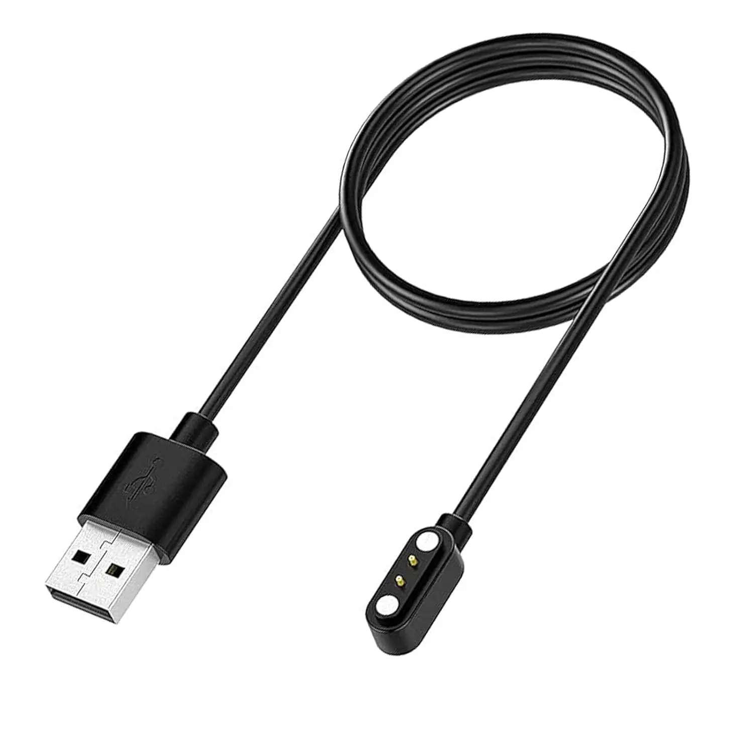 Portable Wearable Smartwatch Charger Accessories - Magnetic USB Connection Cable, Fit for ID208, GTX20, IDW13/15/16/17/19/20/25/26/28 & More, Fast Easy Charging, 3.3 ft Travel Replacement (ID-Cable)