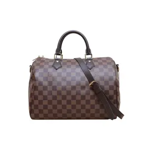 Pre-owned Louis Vuitton 【Rosy】Speedy 30 with Shoulder Strap Brown Check Pristine