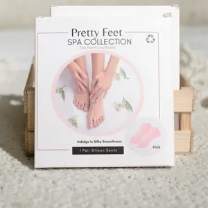 Hydrating Silicone Socks for Dry, Calloused Feet – Moisture-Locking, 100% Silicone Spa Socks Womenswear Comfortable