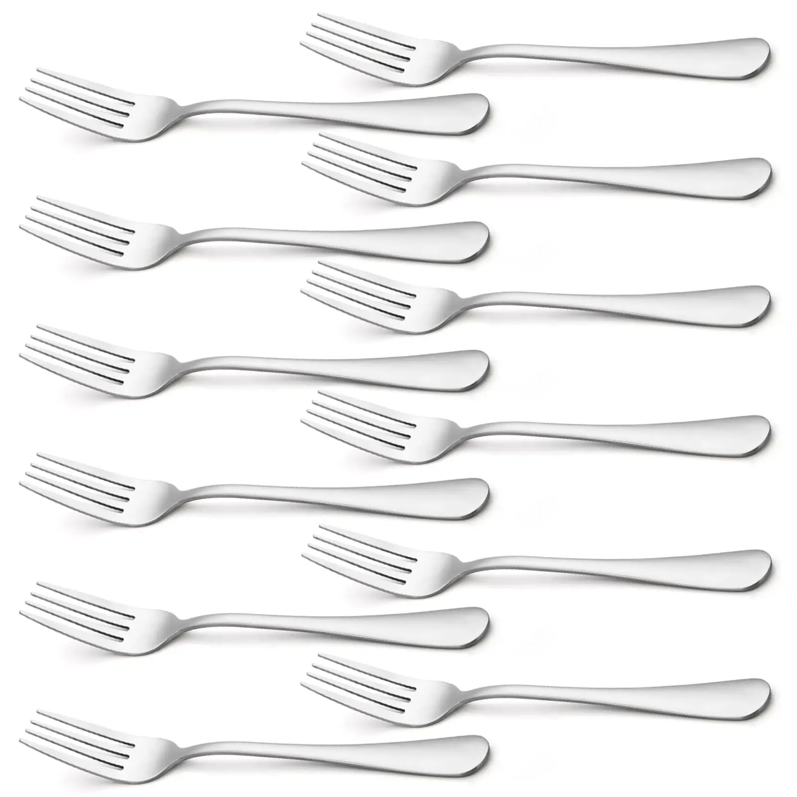 Dinner Forks Set of 12 Stainless Steel Forks 8 Inch Premium Food Grade Utensils Mirror Polished Dishwasher Safe for Home Kitchen Party and Restaurant