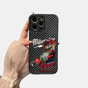 NGANGEE MK Pattern Tempered Glass Back iPhone Case，for iPhone 11 12 13 14 15 16 ,Gifts, Halloween Gifts Cover Protection Protective