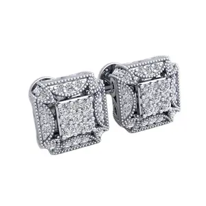 925 Sterling Silver Moissanite Diamonds Earrings - Elegant and Affordable