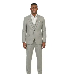 Charcoal 3-Piece Suit | Classic Double-Breasted Vest