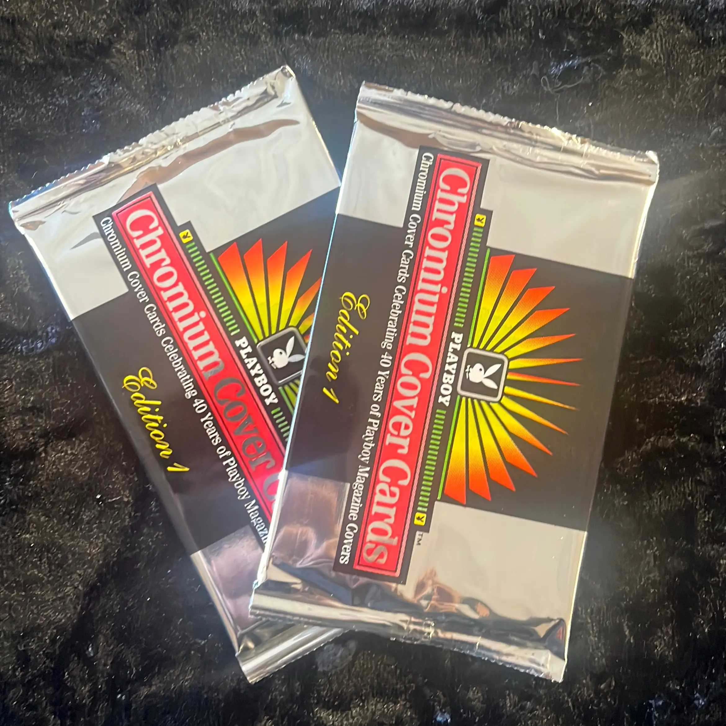 Two Packs of 1995 Edition 1 Playboy Chromium Cover Cards by Sports Time Inc.