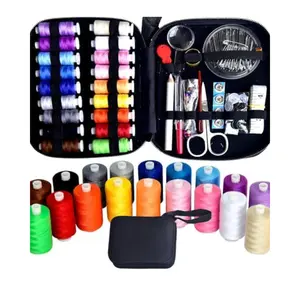 Sewing Kit with Case Portable Sewing Supplies for Home Traveler, Adults, Beginner, Emergency, Contains 18 Sewing Thread, Scissors, Needles, Measure etc Portable Mini Sewing and Embroidery Kit