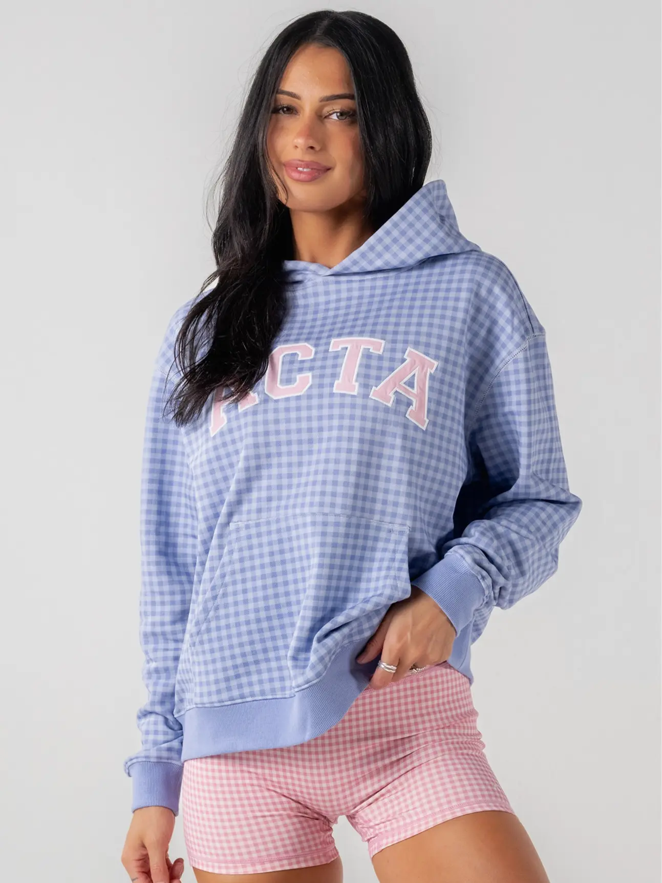 ACTA Boyfriend Hoodie - Lightweight Terry Material Oversized Fit with Deep Hood & Front Pocket