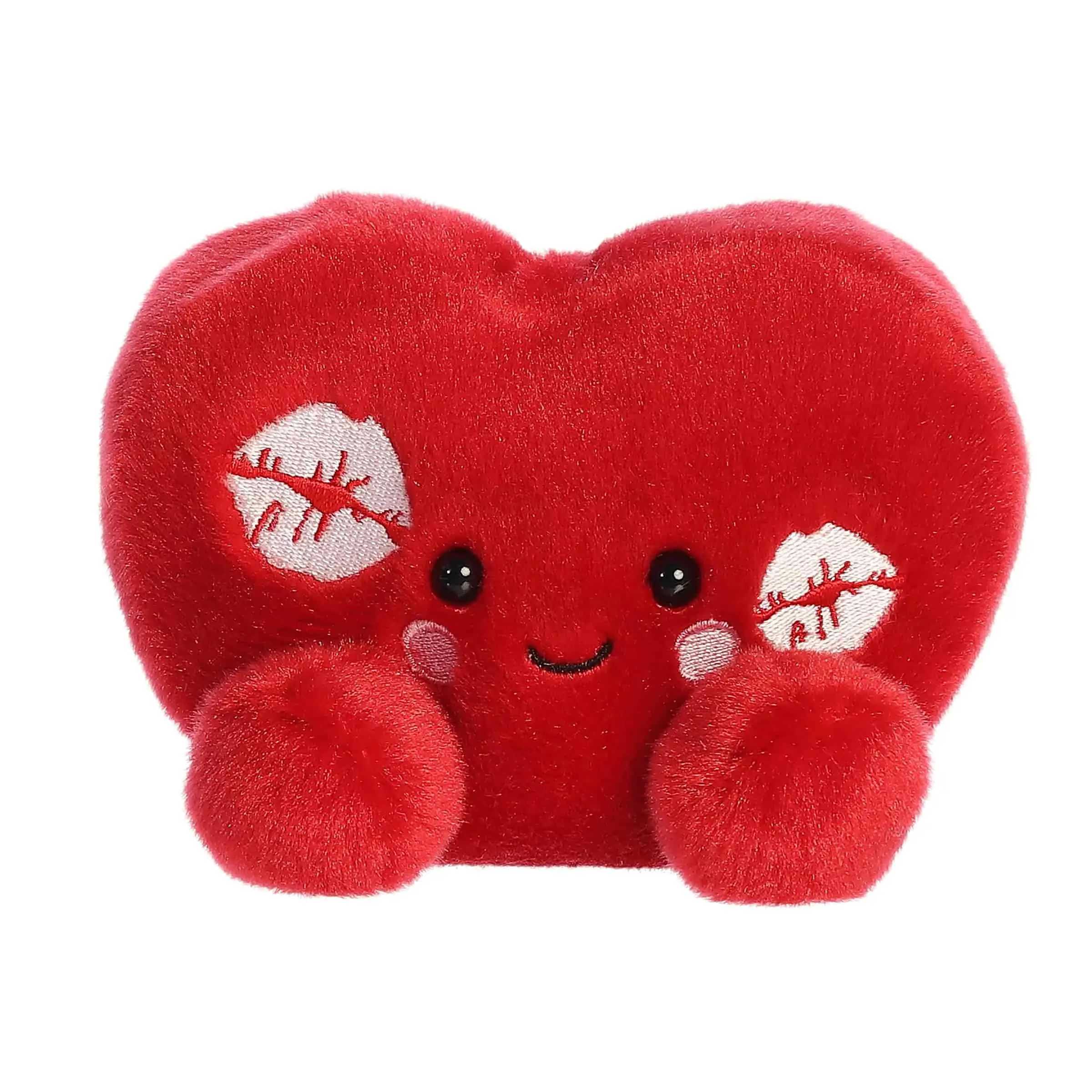 Aurora Palm Pals Kimi Kisses Heart Stuffed Animal 5 Inch – Cute Red Collectible Plush Toy for Kids, Décor and Gifts