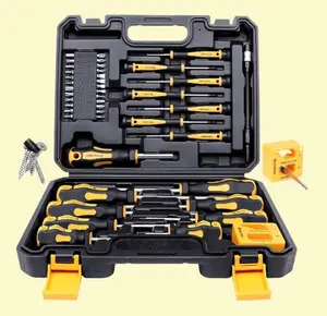 Amartisan 43-Piece Magnetic Screwdrivers Set with Case - Includes Slotted, Phillips, Hex, Pozidriv, Torx & Precision Screwdrivers - Chrome Vanadium Steel - Tools for Men