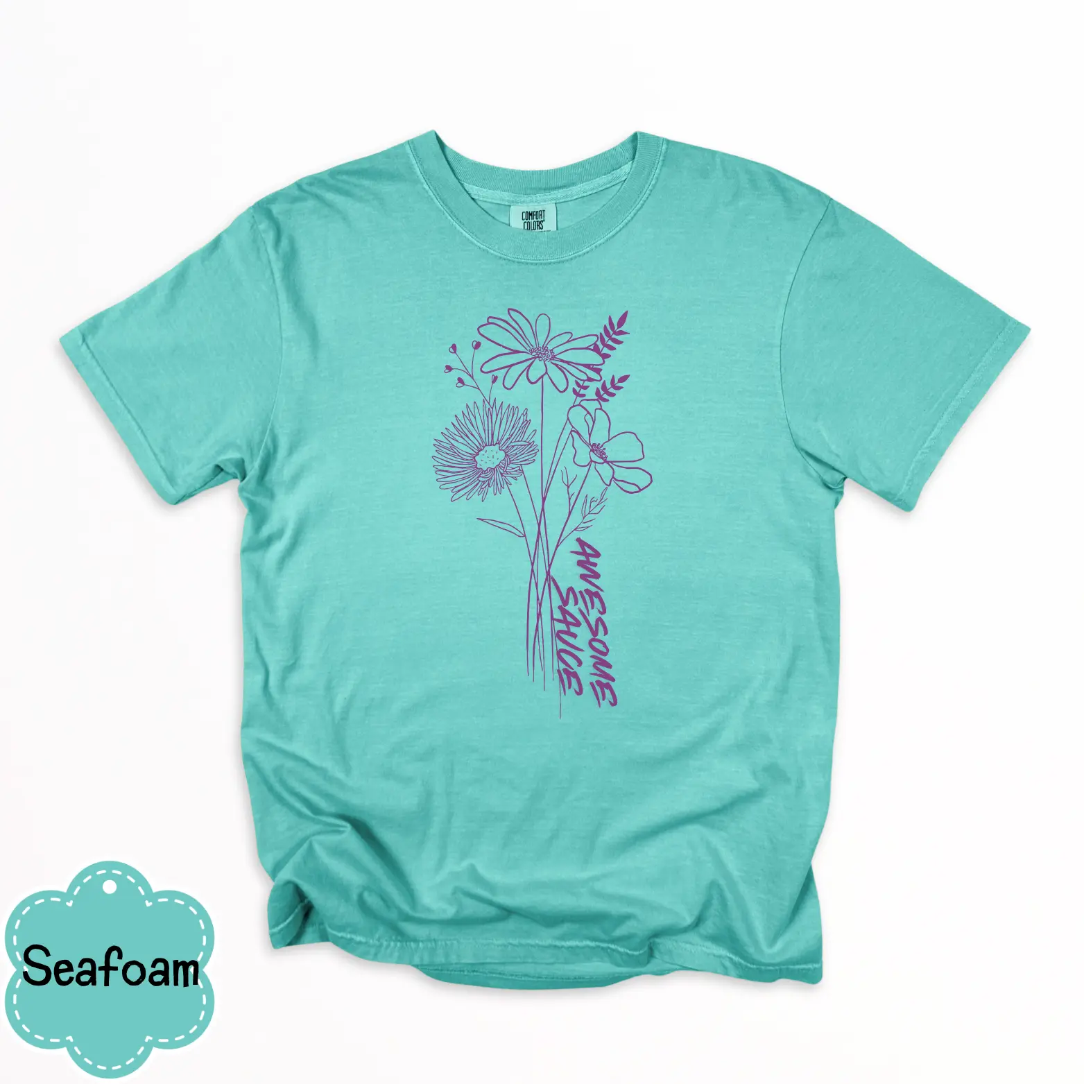 Floral Awesome Sauce Graphic Tee Humorous Comfort Colors T-shirt Unisex #awesomesauce #floral #comfortcolors #funnytee #GraphicTees #FYP #SarcasmOnShirts