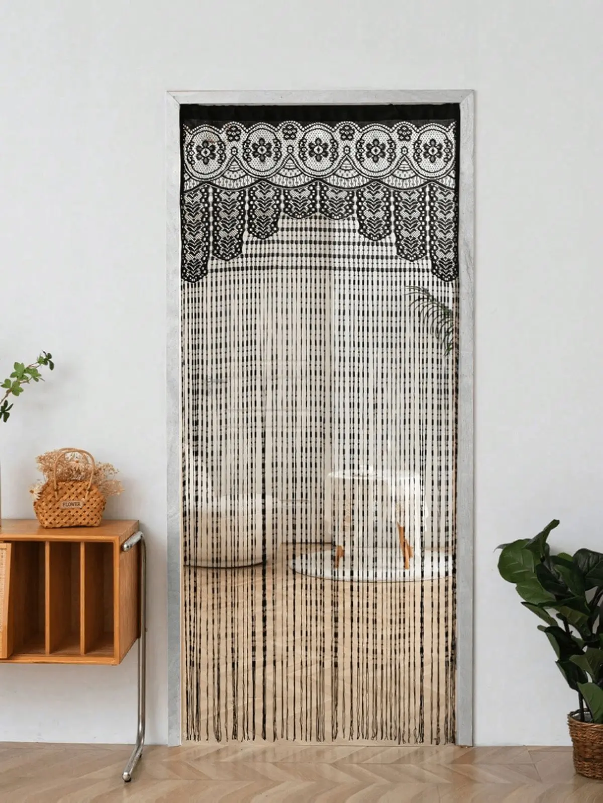 Boho Macrame Lace Door Curtain - Bohemian Room Divider