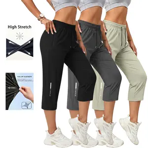 3-pack women’s casual, comfortable loose pants—solid color straight cut with drawstring and pockets; suitable for everyday outings and outdoor activities, perfect for a summer vibe.