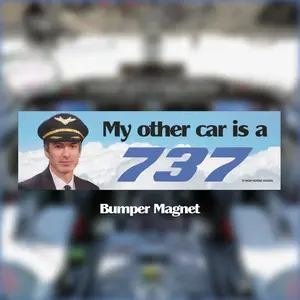 My other car is a 737 bumper magnet - Nathan Fielder - The Rehearsal Season 2 - HBO Vehicle Sticker