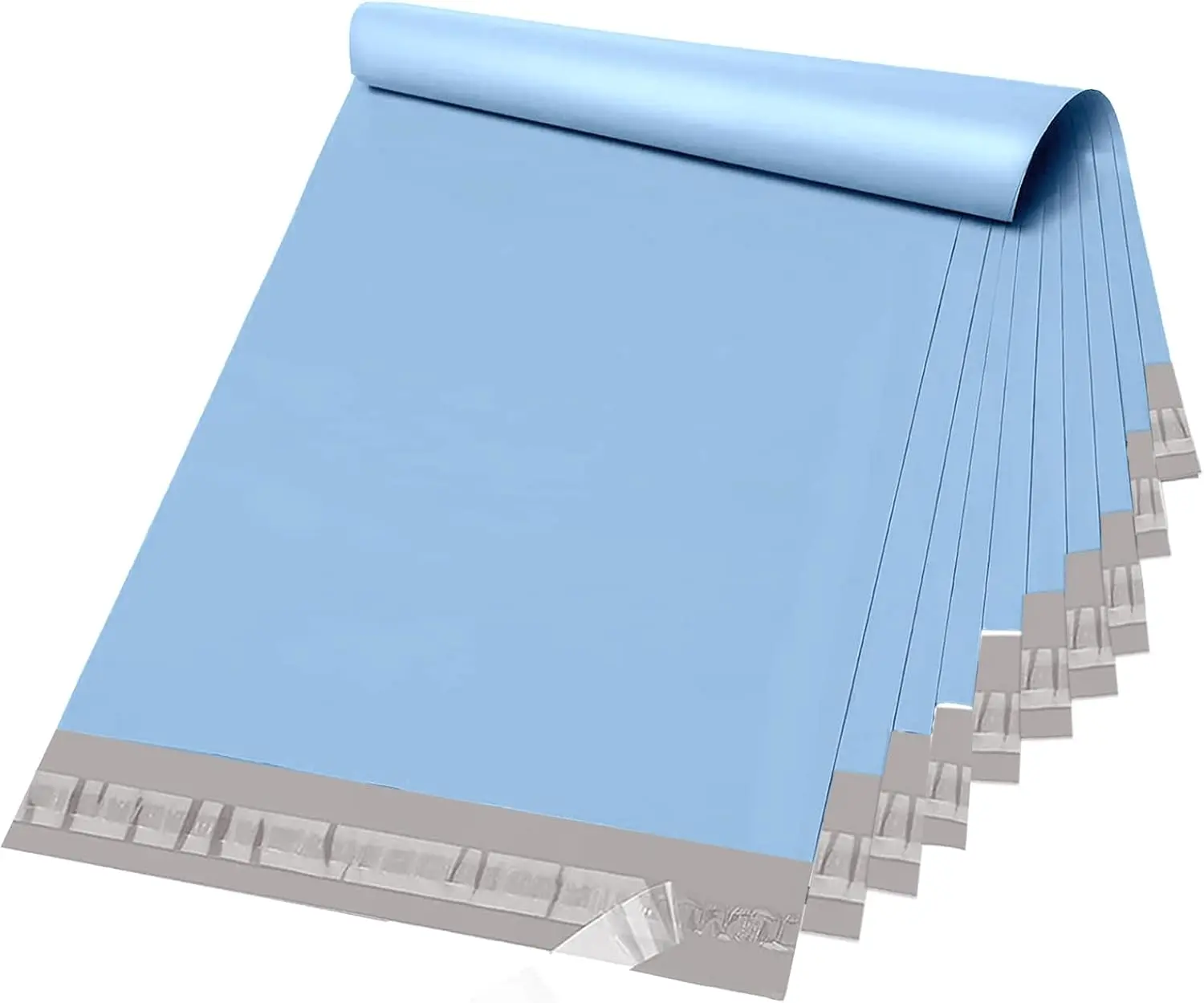 Metronic Poly Mailers 10x13 50 Pack, Self Seal Shipping Bags for Clothes | Waterproof Tear-resistant Mailing Envelopes, Thick Packaging Bags for Clothing, Boutiques, Small Business, Haze Blue.